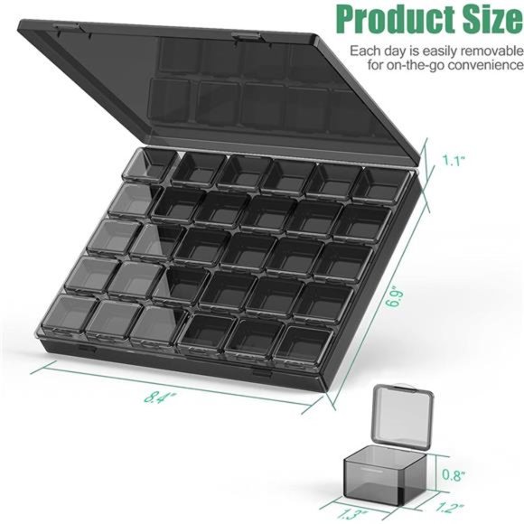 30Packs Plastic Stackable Organizer Container with Lids,MiniContainers for Beads - Picture 4 of 8